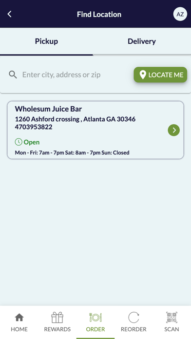 Wholesum Juice Bar Screenshot
