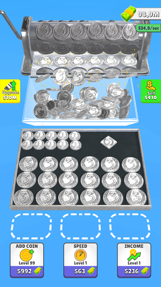 #10. Coin Cut Clicker (iOS) Podle: Aden Games