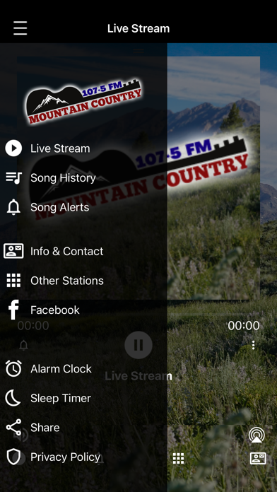 Mountain Country 107.5 Screenshot