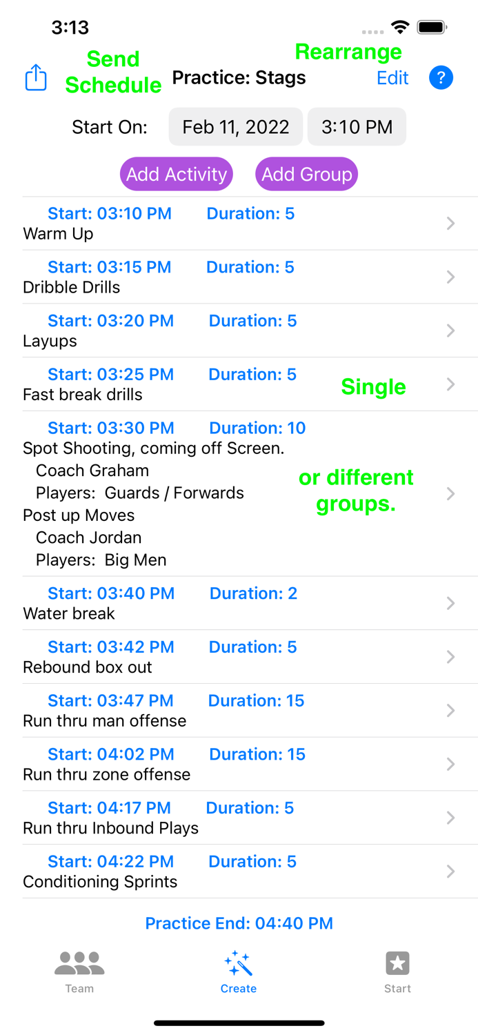 Coach Practice Planner