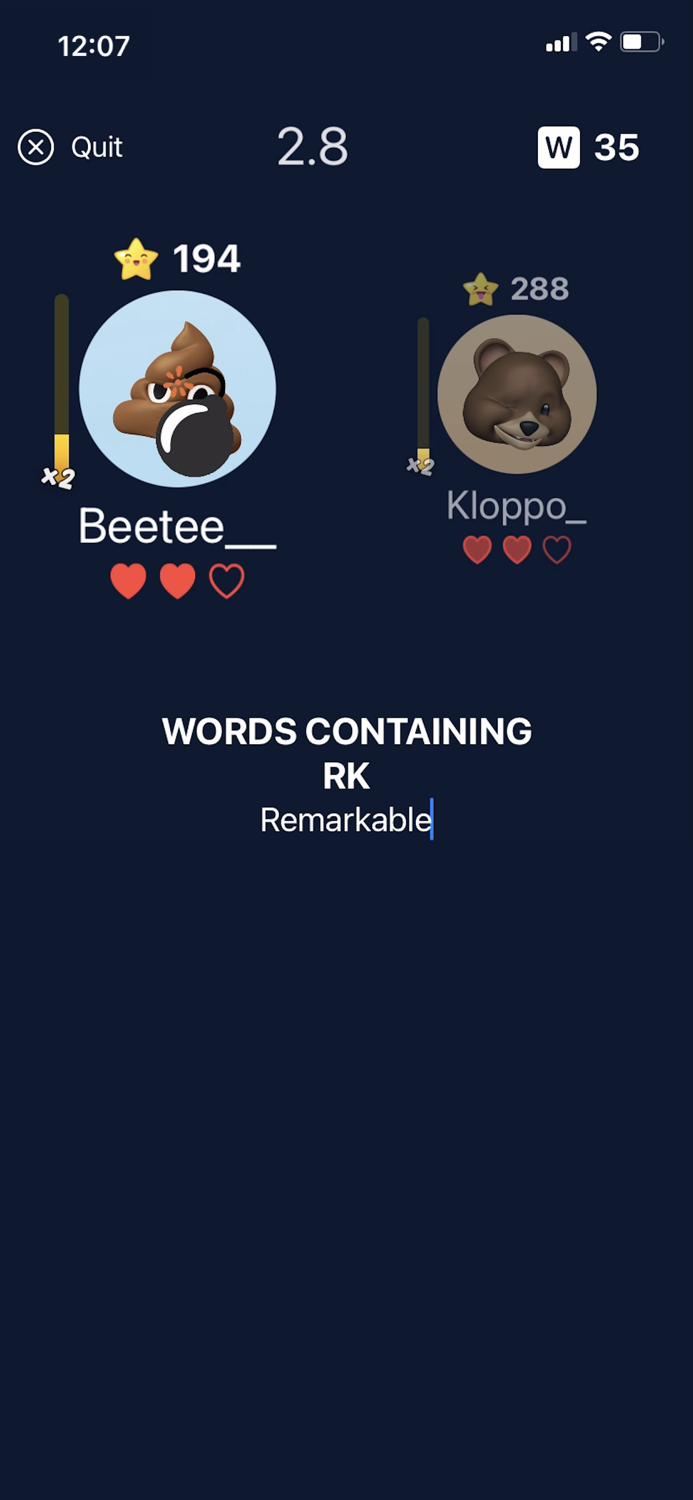Word Bomb Multiplayer