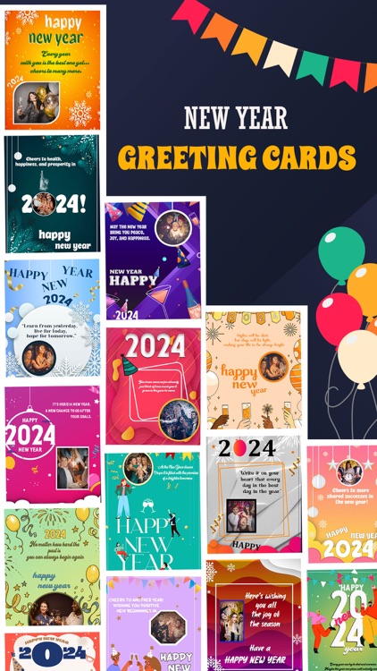 New year Frames Greeting cards