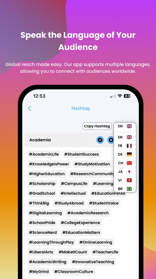 #6. Hashtag AI:#Gen & Comment Tool (iOS) 由: Jamshid Ranjbaran Ghaleh