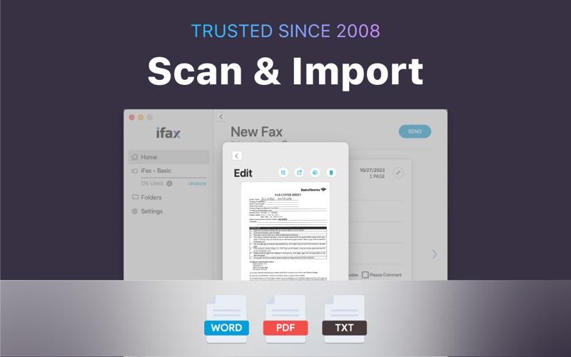 How to cancel & delete send & receive fax app- ifax 3