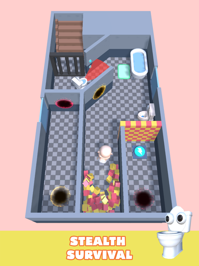 Toilet Monster Baby Escape