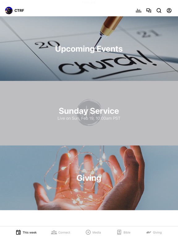 Christ the Rock Fellowship iPad screenshot 1 - Education app