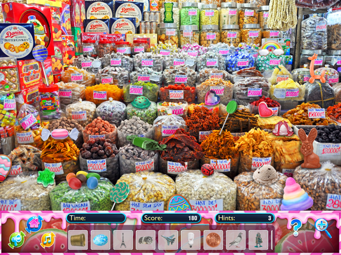 Hidden Objects Candy Shop Seek