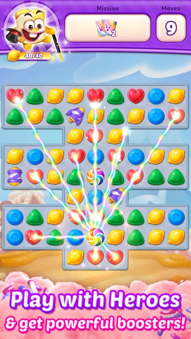 Lollipop Sweet Heroes Match3 Screenshot