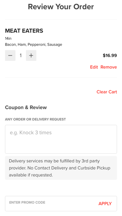 Westshore Pizza Screenshot