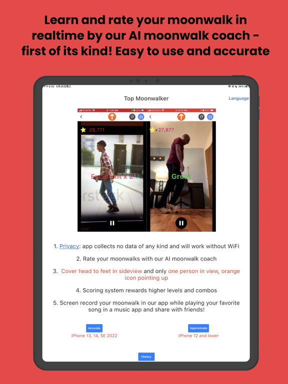 Top Moonwalker iPad screenshot 1 - Entertainment app