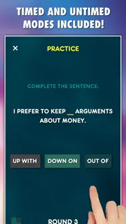 phrasal verbs grammar test iphone screenshot 3
