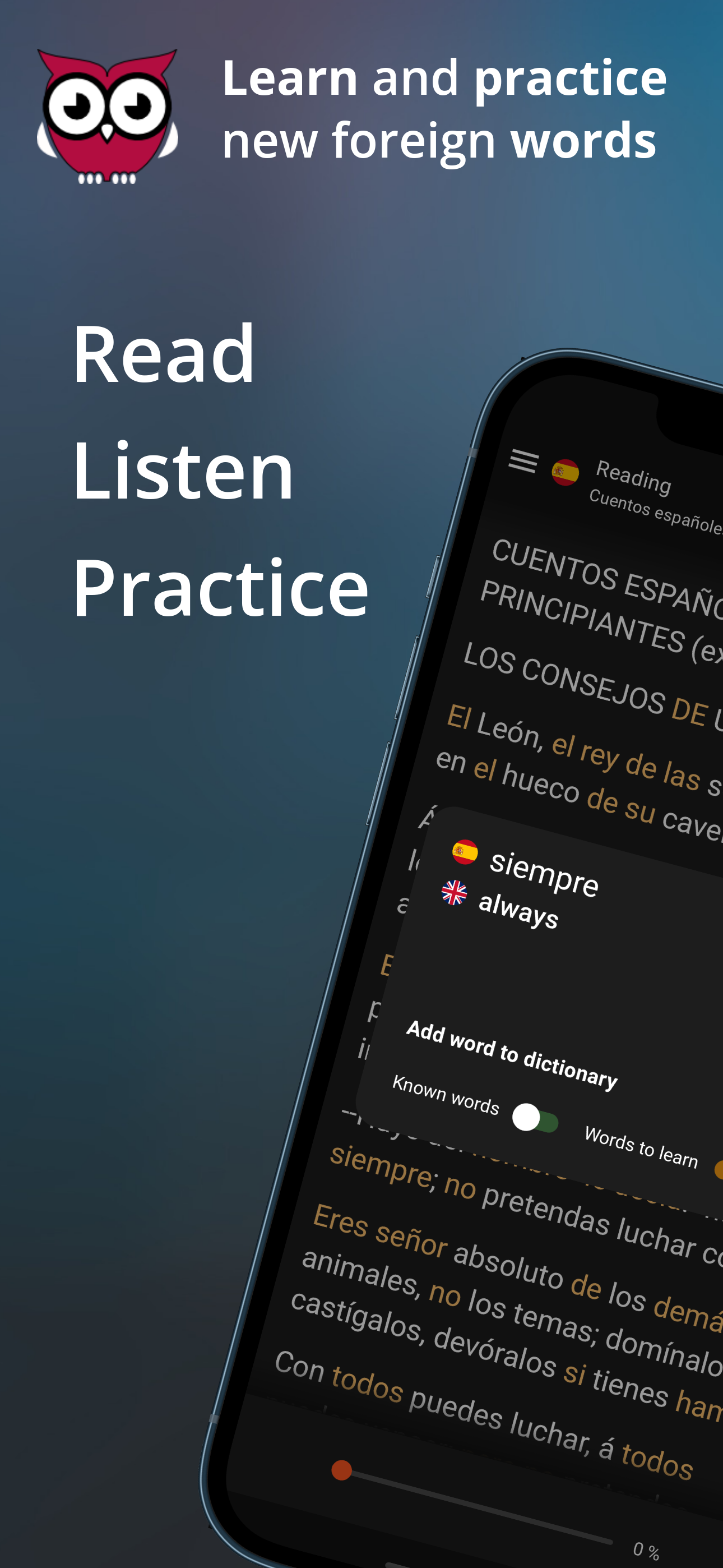 Owle: Language Learning Reader