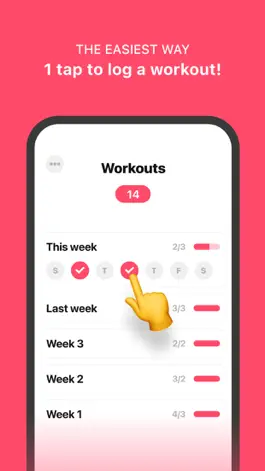 Game screenshot Gym Day: 1 Tap Workout Tracker apk