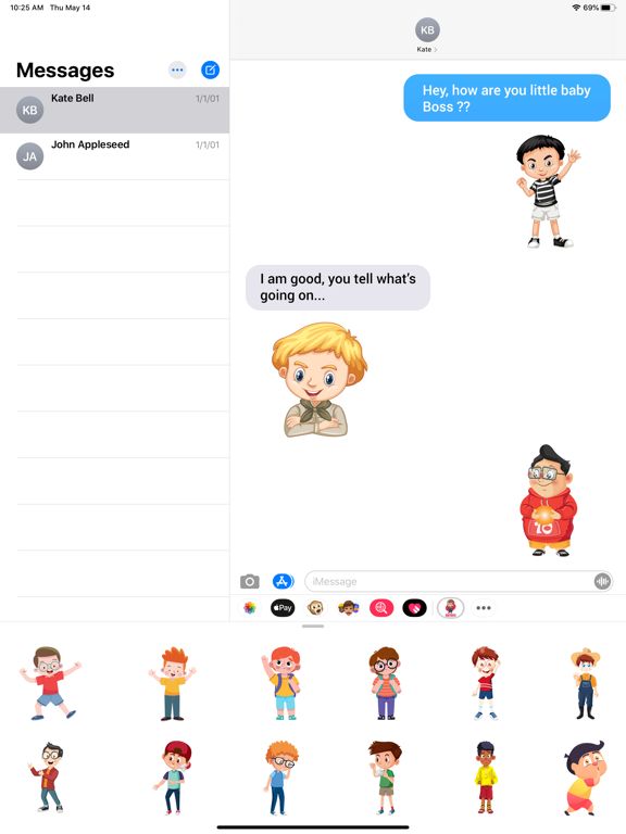 Screenshot #6 pour Little Boy Emojis