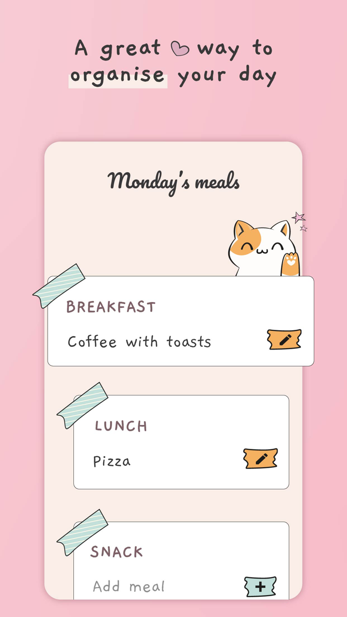 Meal plan template food diary