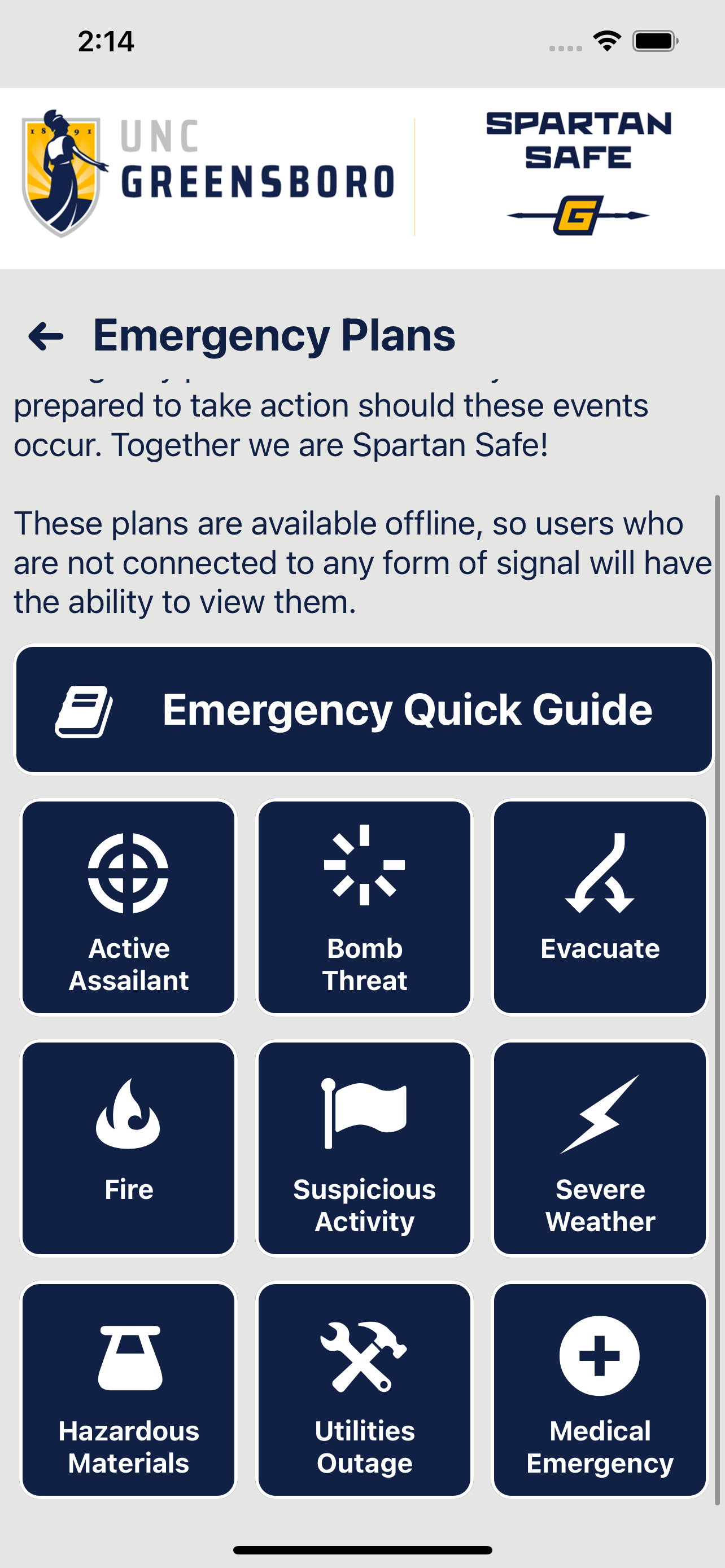 SPARTAN SAFE - UNCG
