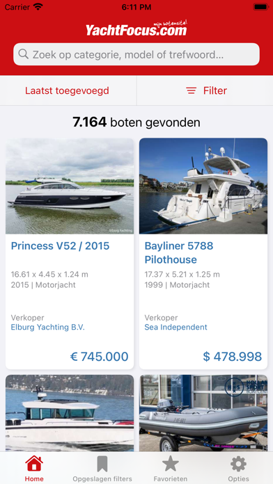 YachtFocus BotenApp Screenshot