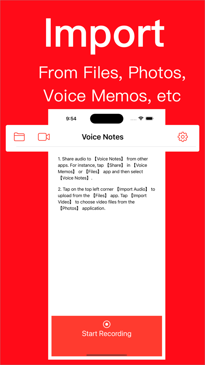 RecNote-Speech to TextTrans