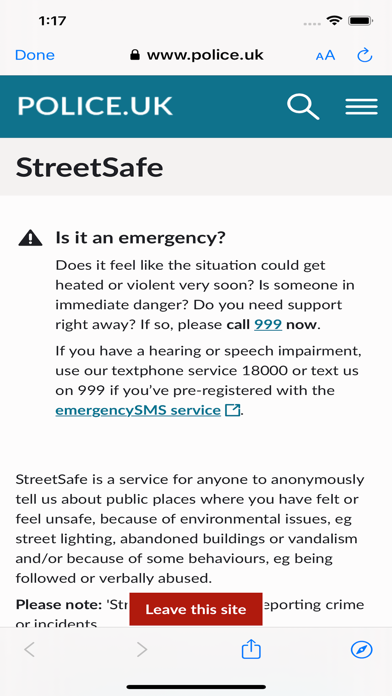 StreetSafe Screenshot