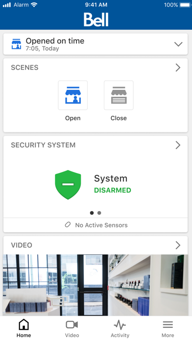 Bell Security and Automation Screenshot