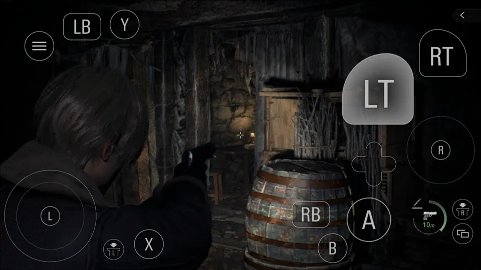Captura de pantalla de Resident Evil 4 en iPhone 10