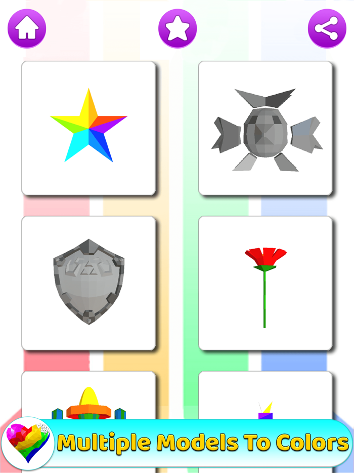 Poly Art 3D - Color by Number