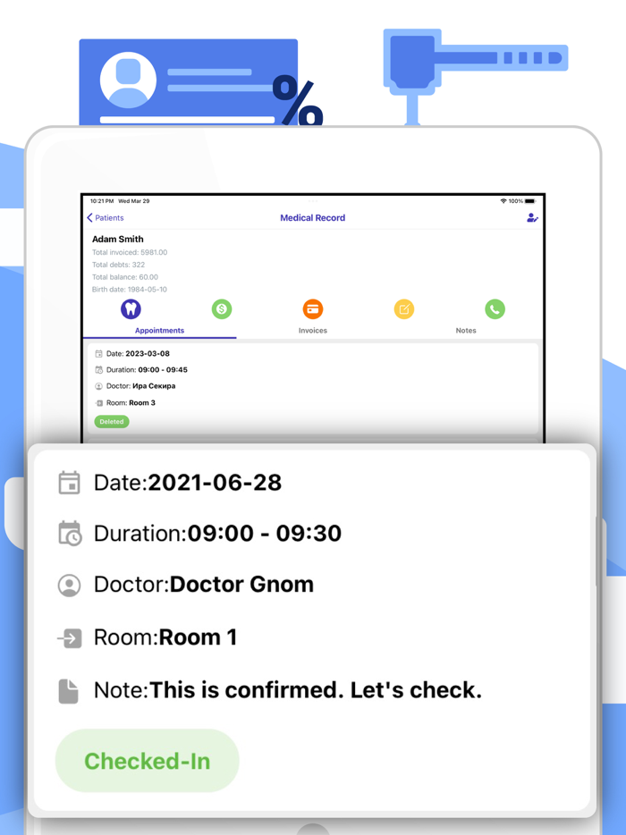 Dental software app Dentaltap