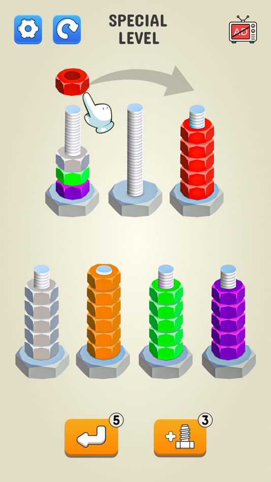 #6. Screw Sort: Nuts and Bolts (iOS) 由: NEXT SOLUTIONS JOINT STOCK COMPANY