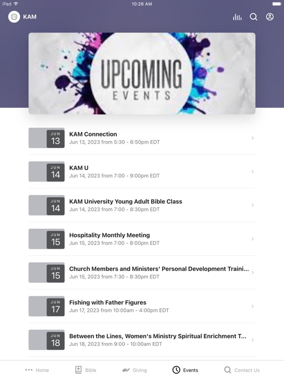 Kingdom Apostolic Ministries iPad screenshot 2 - Lifestyle app