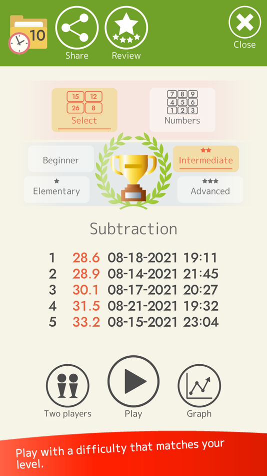 #5. Mental Arithmetic Math (iOS) بواسطة: Satoshi Konno