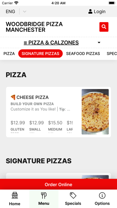 Woodbridge Pizza Screenshot