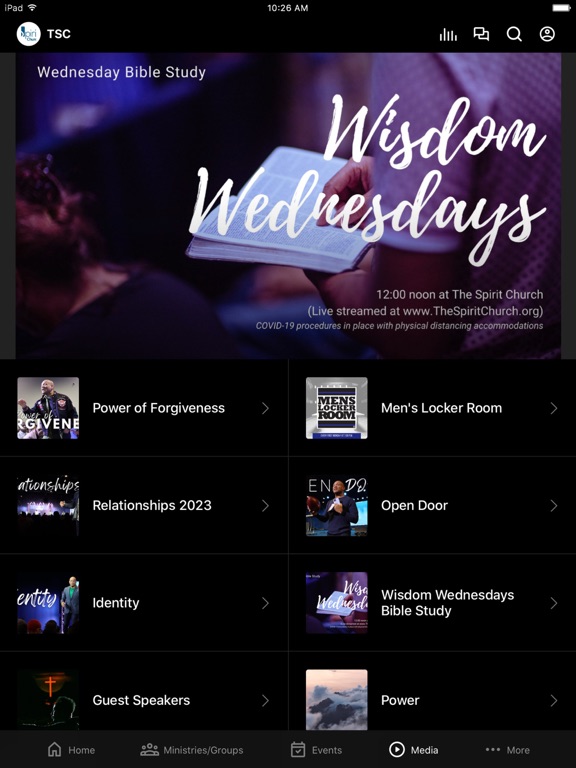 The Spirit Church iPad screenshot 1 - Education app