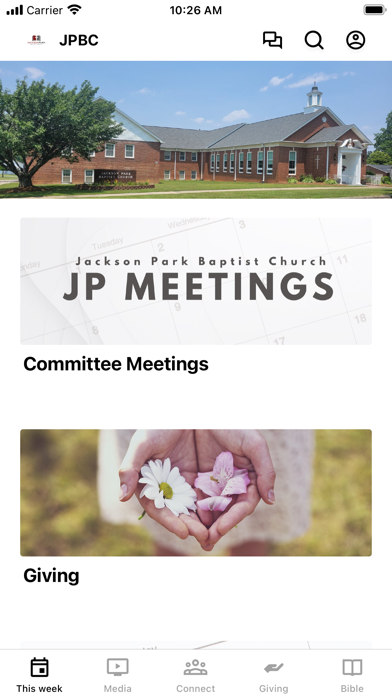 Jackson Park Baptist Church NC Screenshot
