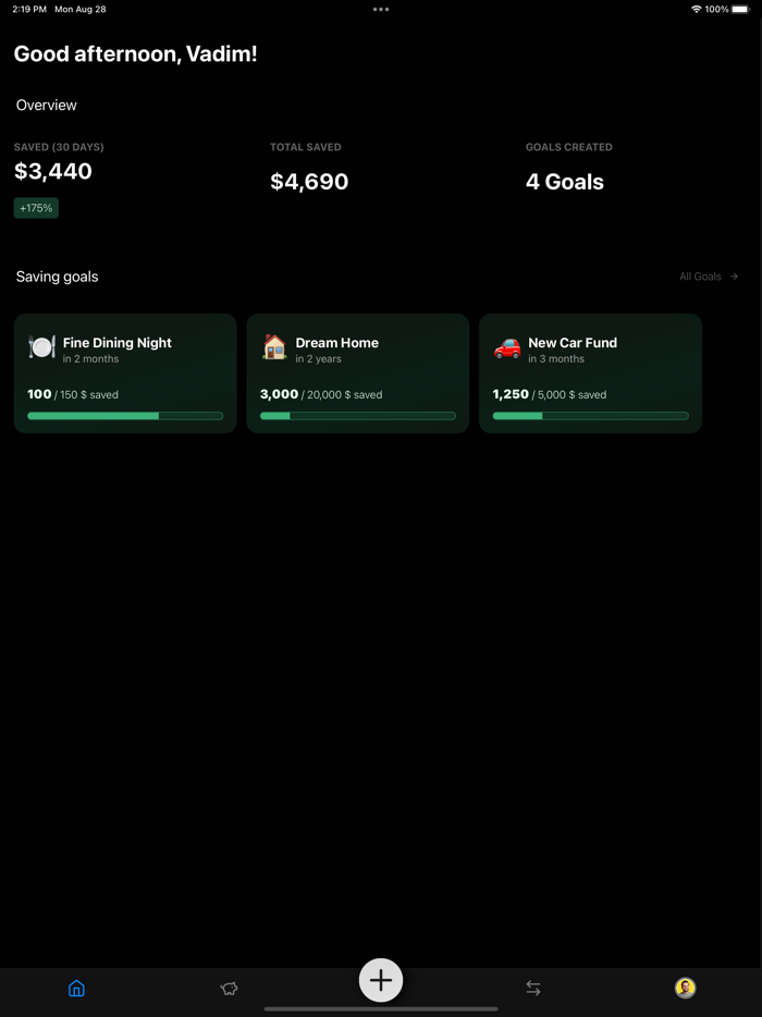 Savings Goal Tracker - FamiFi