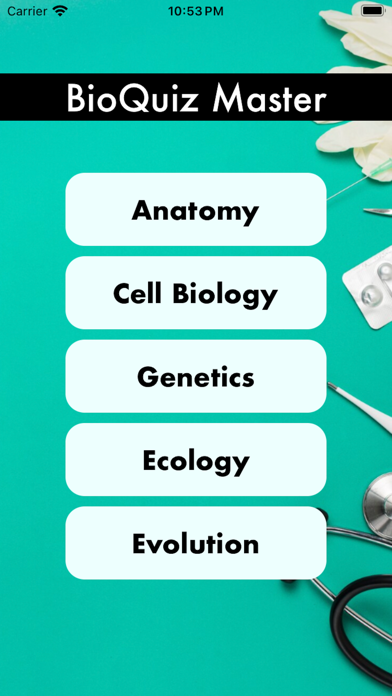 Screenshot #1 pour BioQuiz Master