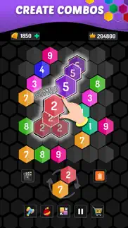 hexa merge: number puzzle game iphone screenshot 3