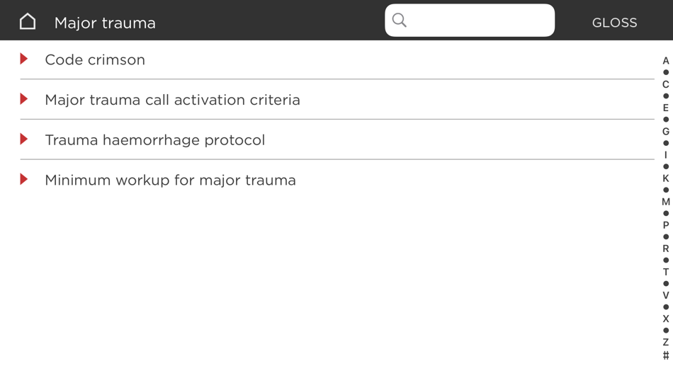 #3. Westmead Trauma Algorithm (iOS) By: Western Sydney Local Health District