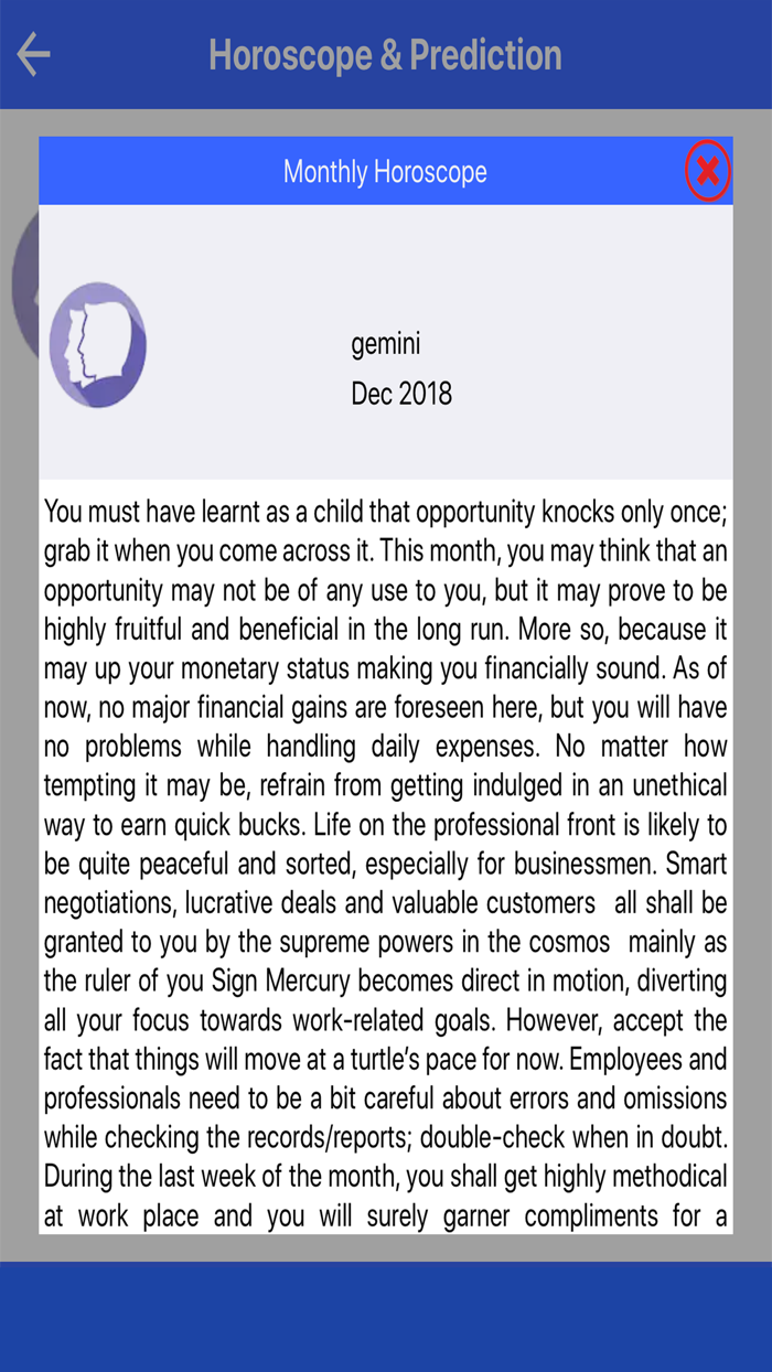 Horoscope and Prediction