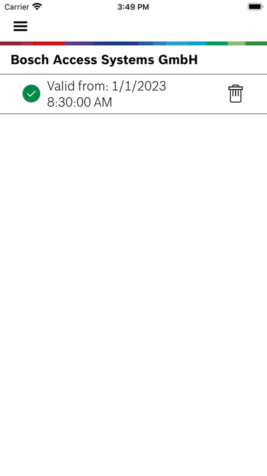 #4. Bosch Setup Access (iOS) Podle: Bosch Security Systems