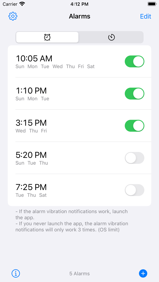#2. Vibration Alarm Clock & Timer (iOS) 由: FugaPiyo Inc.