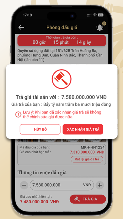 DGV Auction Screenshot
