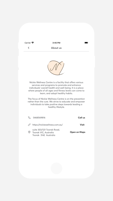 Nickie Wellness Centre Screenshot