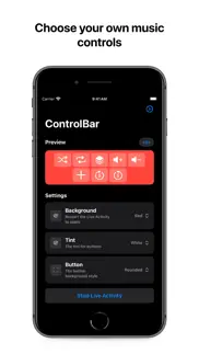 controlbar - music menu bar iphone screenshot 2