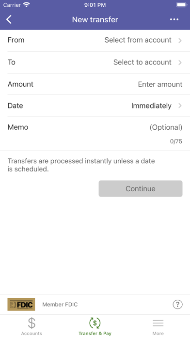 Young Americans Bank Screenshot