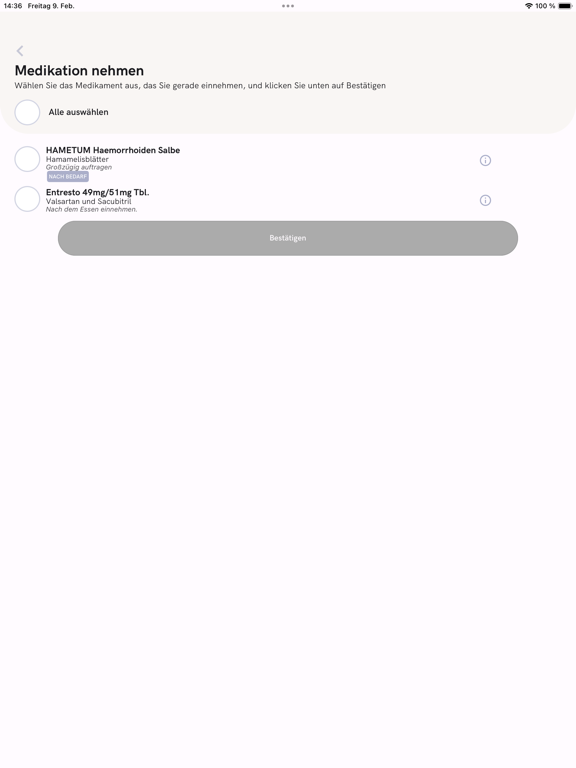 VagusApp iPad screenshot 7 - Medical app