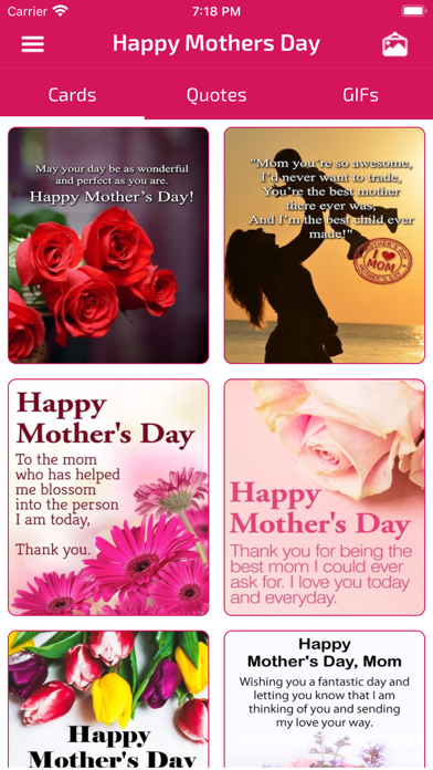 Screenshot #1 pour Mother's Day Wishes & Cards