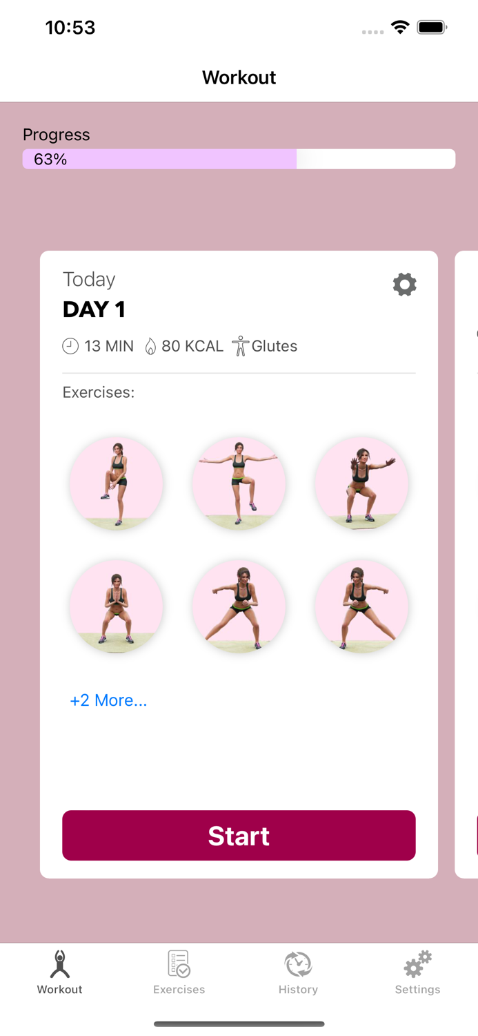 Glutes Butt Workout Home Plan