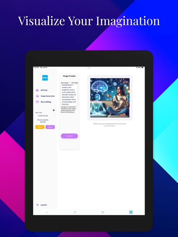 BrainAID AI iPad screenshot 3 - Productivity app