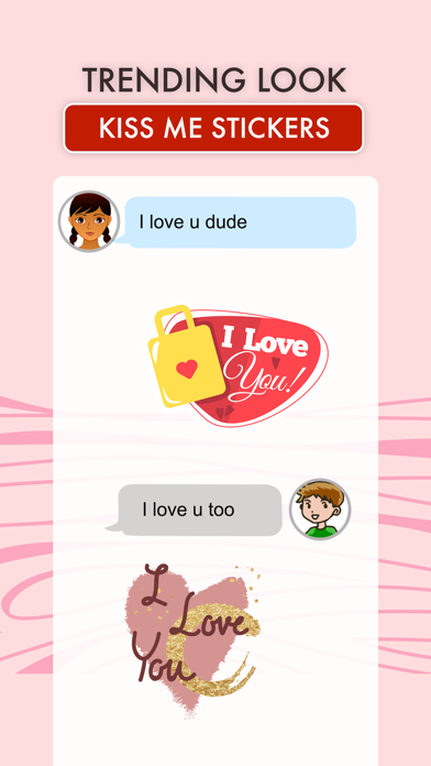 Kiss Me Love Stickers! Screenshot
