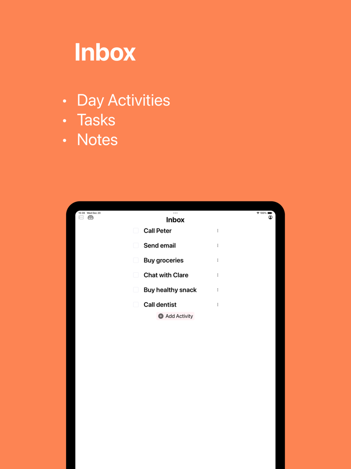 Daily Planner Task List - Mono
